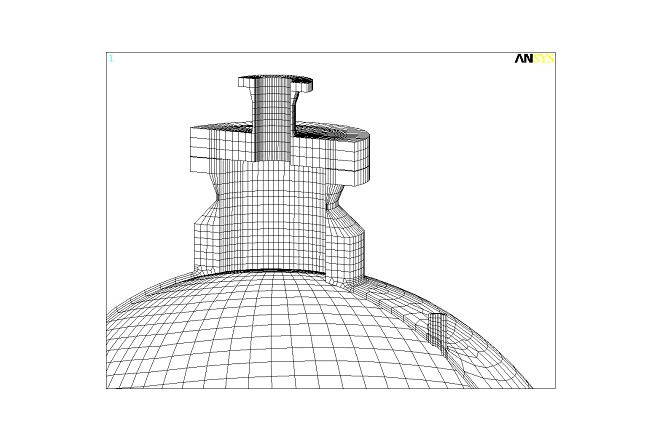 Finite element mesh closeup 1